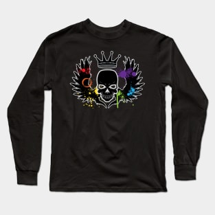 Winged Skull Rainbow LGBT Pride Long Sleeve T-Shirt